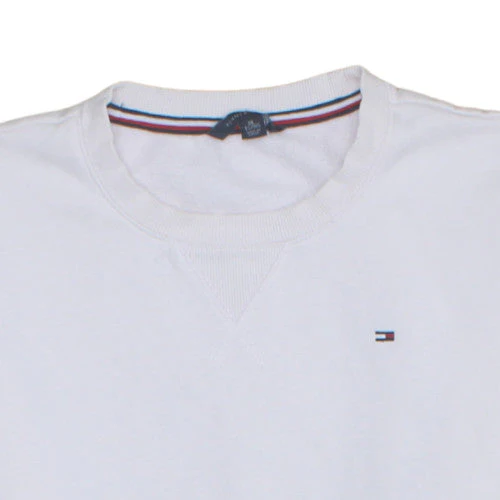 Tommy Hilfiger Women's White XL Crew Neck Cotton Sweatshirt - Image 8