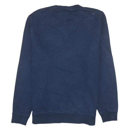 Tommy Jeans Men Navy Blue XL Crew Neck Logo Sweatshirt Regular Fit - Image 4