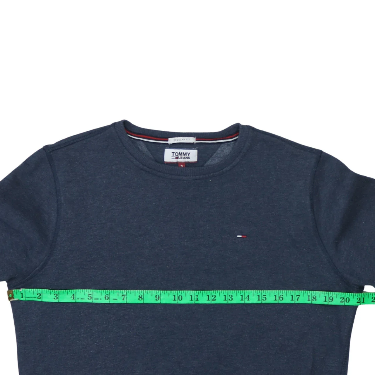 Tommy Jeans Men’s Blue Crew Neck Pullover Sweatshirt Size S - Image 3