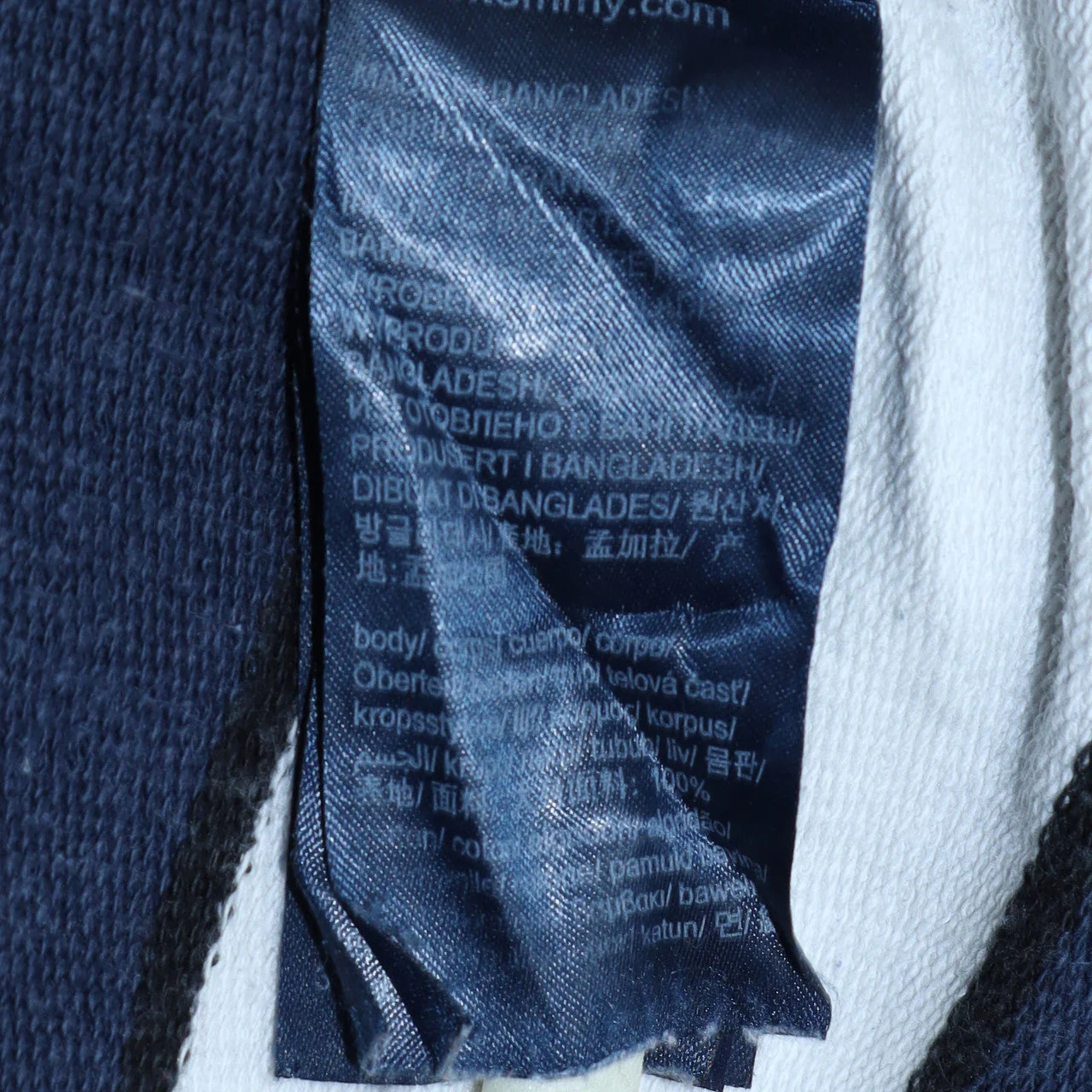 Tommy Jeans Men’s Blue Striped Henley Sweatshirt XL - Image 5