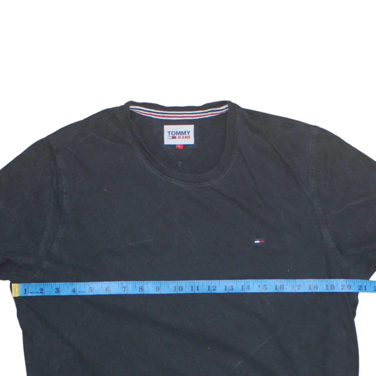 Tommy Jeans Men's Black Cotton Crew Neck Short Sleeve T-Shirt Size L - Image 2