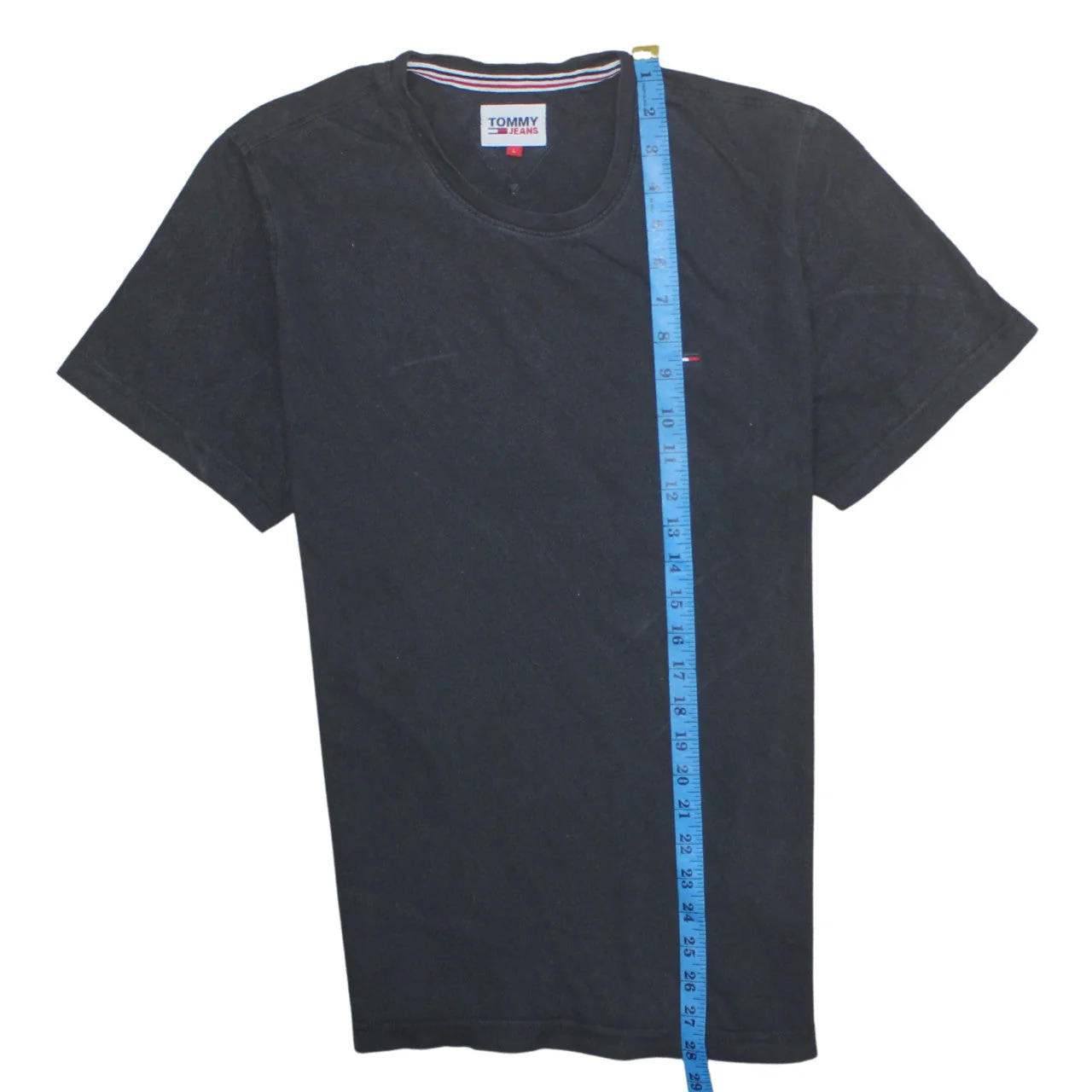 Tommy Jeans Men's Black Cotton Crew Neck Short Sleeve T-Shirt Size L - Image 3