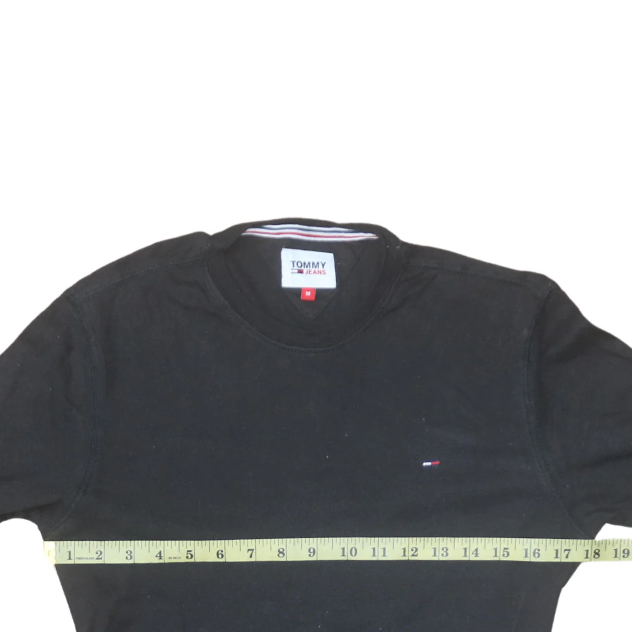 Tommy Jeans Men's Black Long Sleeve Cotton Crew Neck T-Shirt M - Image 2