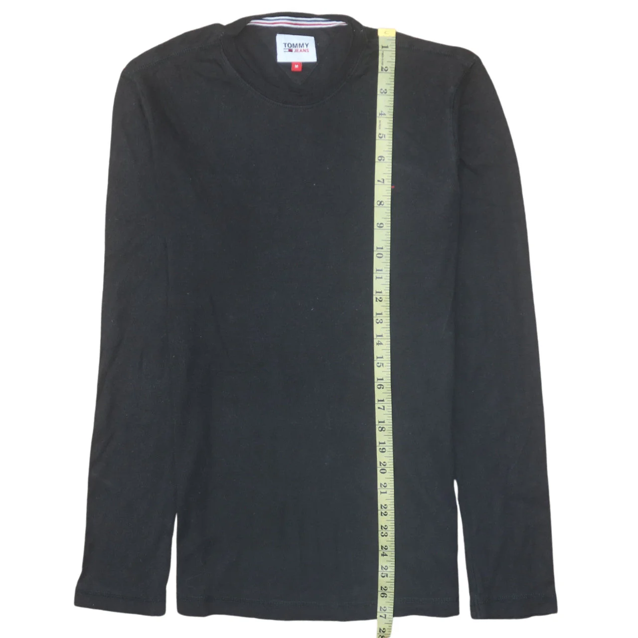 Tommy Jeans Men's Black Long Sleeve Cotton Crew Neck T-Shirt M - Image 3