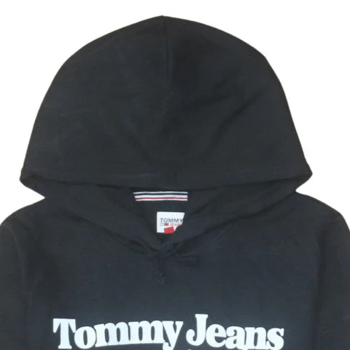 Tommy Jeans Men's Black Pullover Hoodie Size S Graphic Print Logo - Image 8