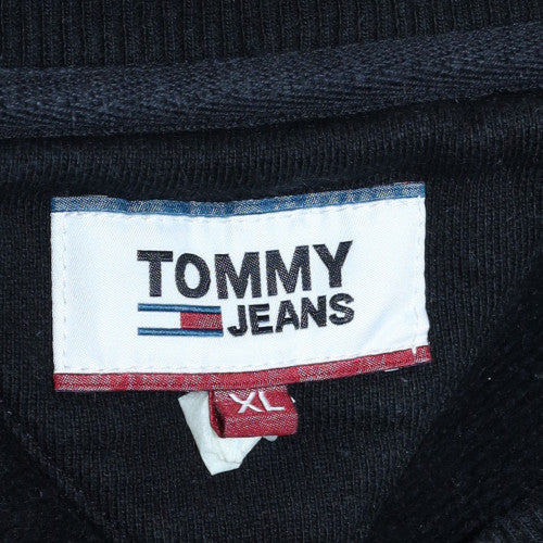 Tommy Jeans Men's Black XL Pullover Sweatshirt Crew Neck Cotton - Image 5