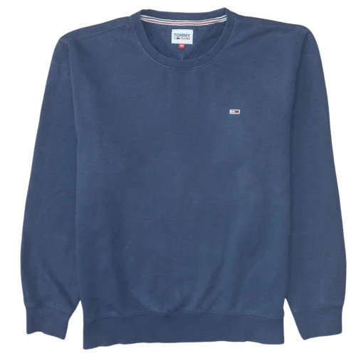 Tommy Jeans Mens Blue 2XL Crew Neck Pullover Sweatshirt