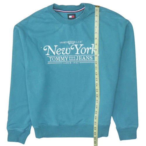 Tommy Jeans Men's Blue Crew Neck Embroidered Sweatshirt M - Image 3