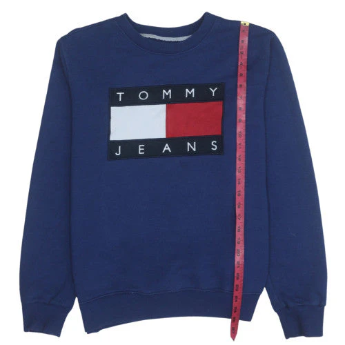 Tommy Jeans Men's Blue Crew Neck Logo Sweatshirt XL Pullover - Image 3
