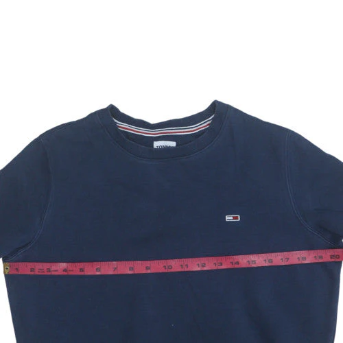 Tommy Jeans Men's Blue Regular Fit Crew Neck Sweatshirt Size S - Image 2