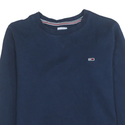 Tommy Jeans Men's Blue Regular Fit Crew Neck Sweatshirt Size S - Image 8