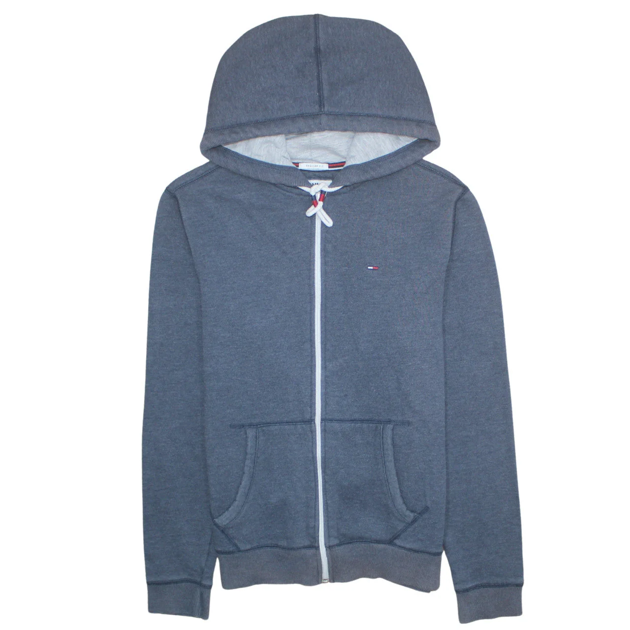 Tommy Jeans Mens Blue Regular Fit Full Zip Hoodie Size M