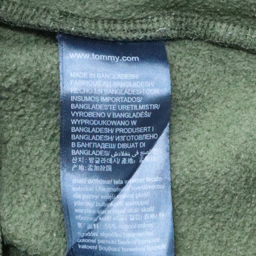 Tommy Jeans Men's Green 1/4 Zip Fleece Sweatshirt Size S - Image 5