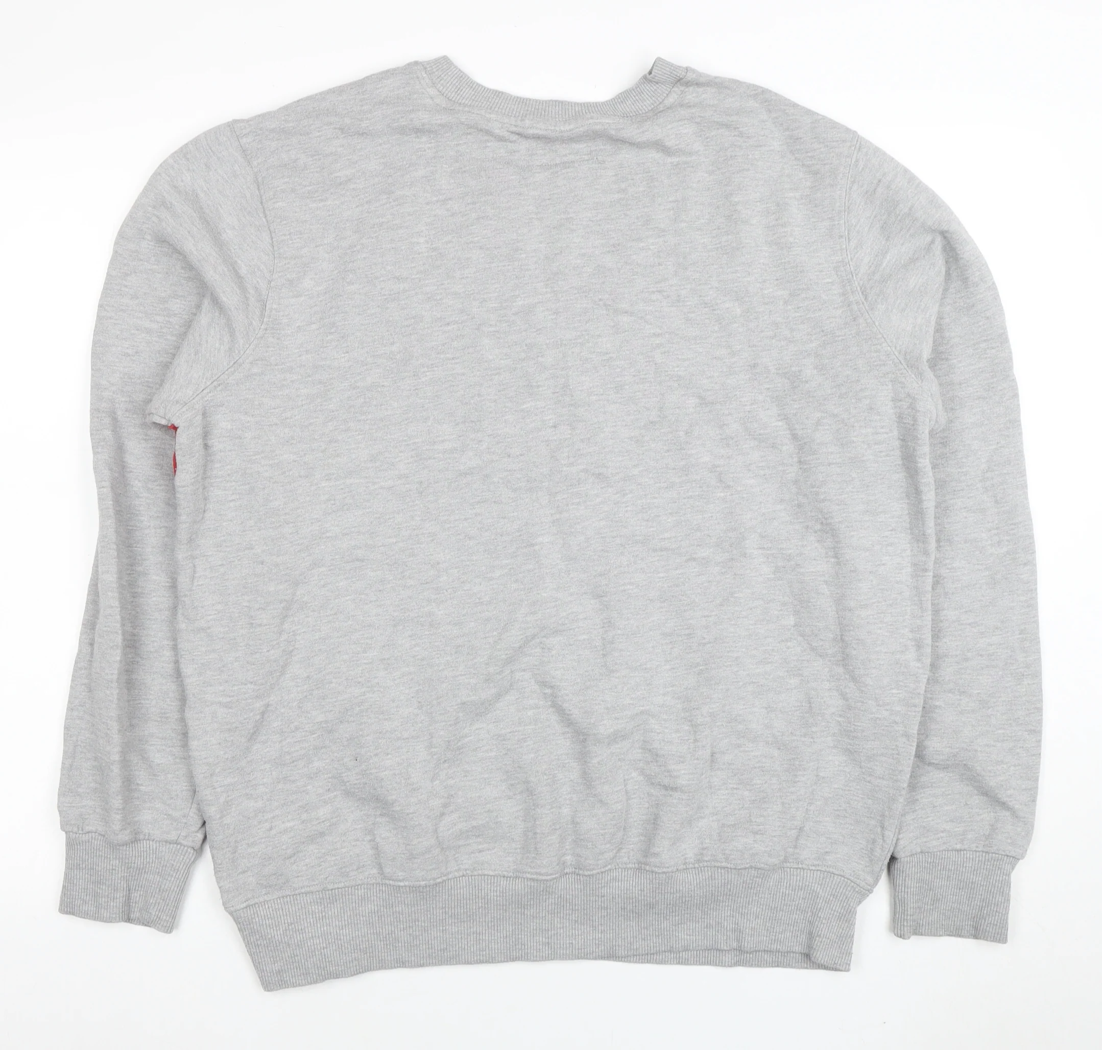 Tommy Jeans Mens Grey 2XL Logo Crew Neck Sweatshirt - Image 3