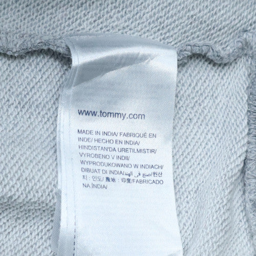 Tommy Jeans Men's Grey Hoodie Small Pullover Graphic Print Cotton - Image 6