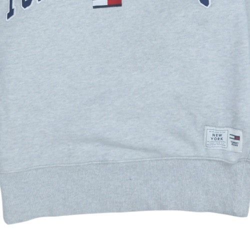 Tommy Jeans Men's Grey Logo Sweatshirt Size S Crew Neck Pullover - Image 7