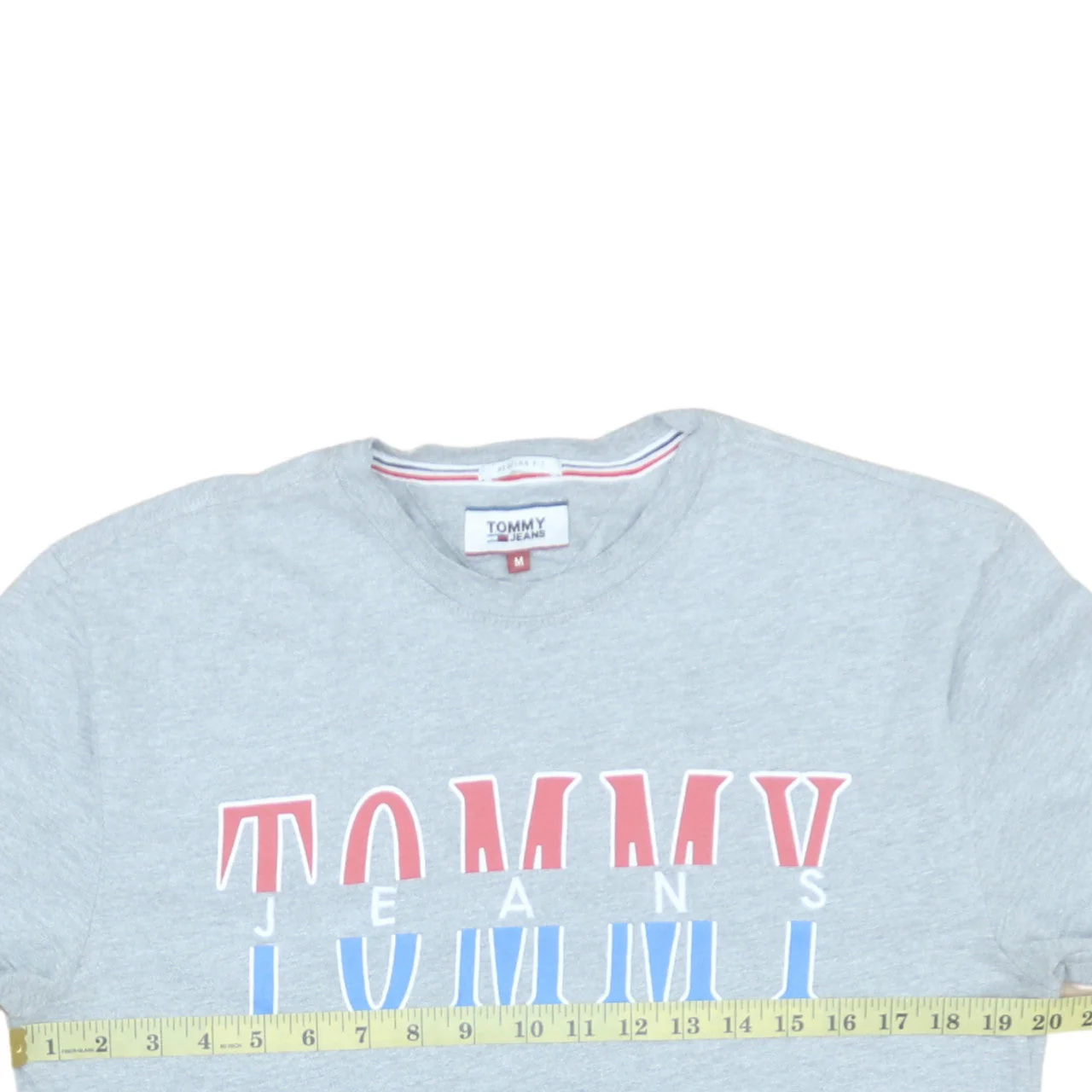 Tommy Jeans Men's Grey Regular Fit Crew Neck Short Sleeve T-Shirt M - Image 3
