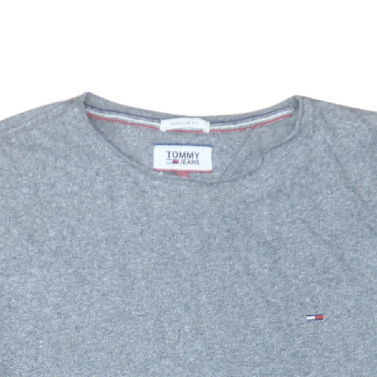 Tommy Jeans Men's Grey Regular Fit Crew Neck Short Sleeve T-Shirt M - Image 7