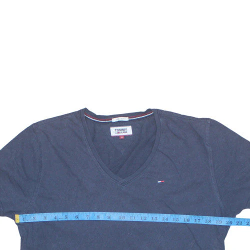 Tommy Jeans Men's Navy V-Neck Regular Fit Cotton T-Shirt M - Image 3
