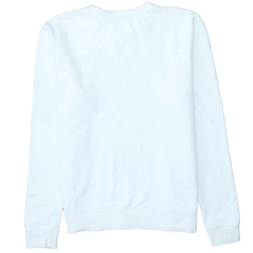 Tommy Jeans Women White Cotton Crew Neck Pullover Sweatshirt M - Image 4