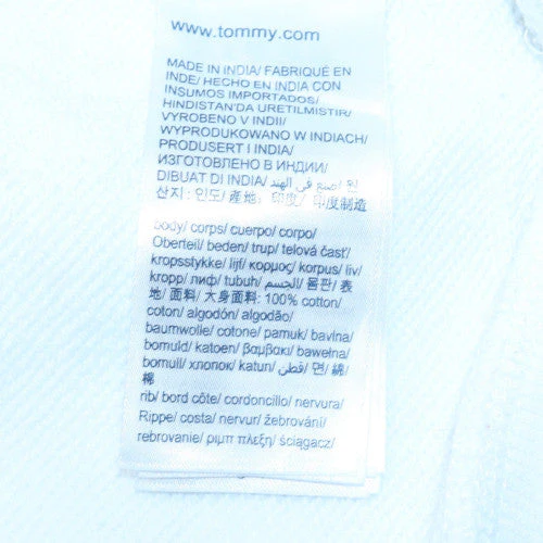 Tommy Jeans Women White Cotton Crew Neck Pullover Sweatshirt M - Image 6