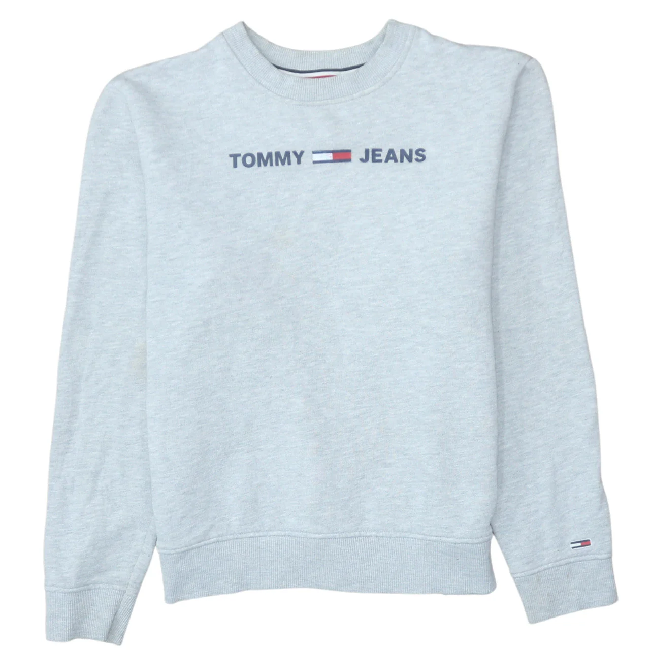 Tommy Jeans Women's Grey Logo Crew Neck Sweatshirt Size S