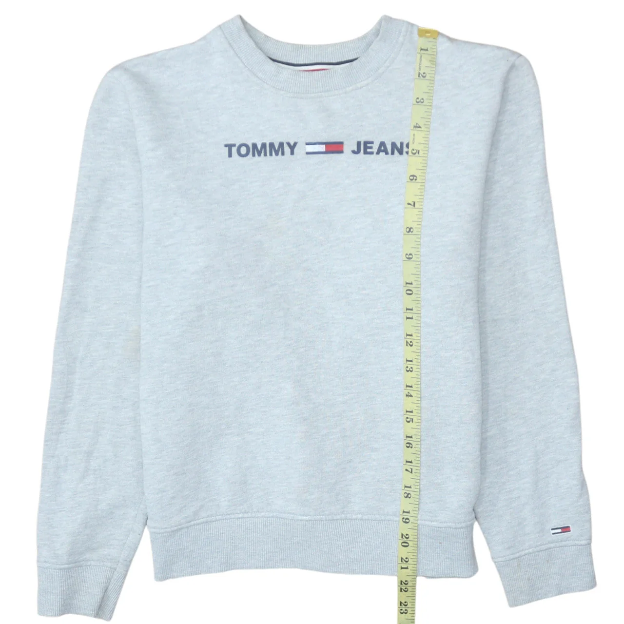 Tommy Jeans Women's Grey Logo Crew Neck Sweatshirt Size S - Image 3