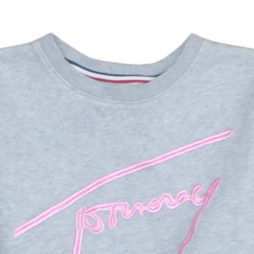 Tommy Jeans Womens Grey Small Crew Neck Pullover Sweatshirt - Image 7