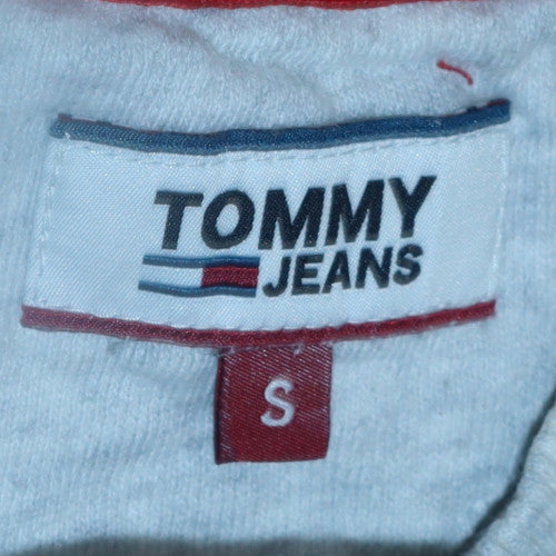Tommy Jeans Womens Grey Sweatshirt S Crew Neck Pullover Casual 85 Logo - Image 5