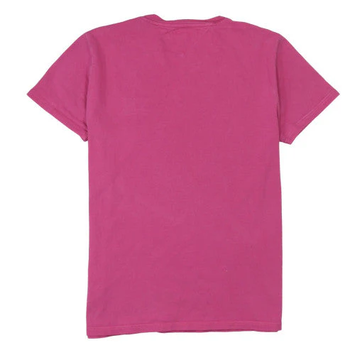 Tommy Jeans Womens Pink Cotton Short Sleeve Crew Neck T-Shirt L - Image 4