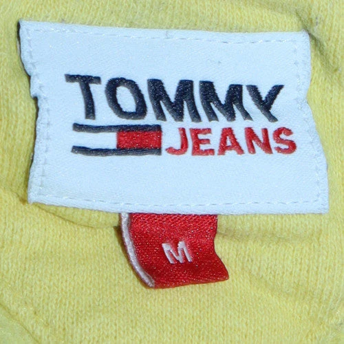 Tommy Jeans Womens Yellow Crew Neck Cropped Sweatshirt M - Image 6
