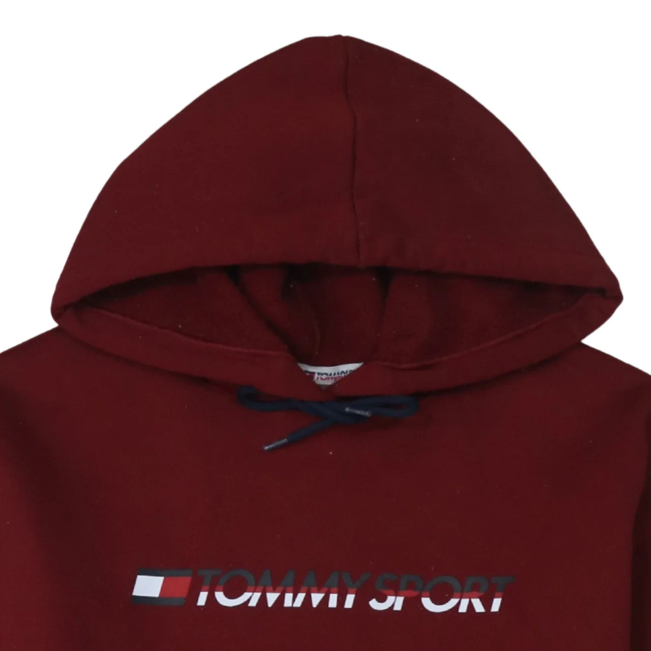 Tommy Sport Men's Red Pullover Hoodie Size L Graphic Logo Cotton Blend - Image 8