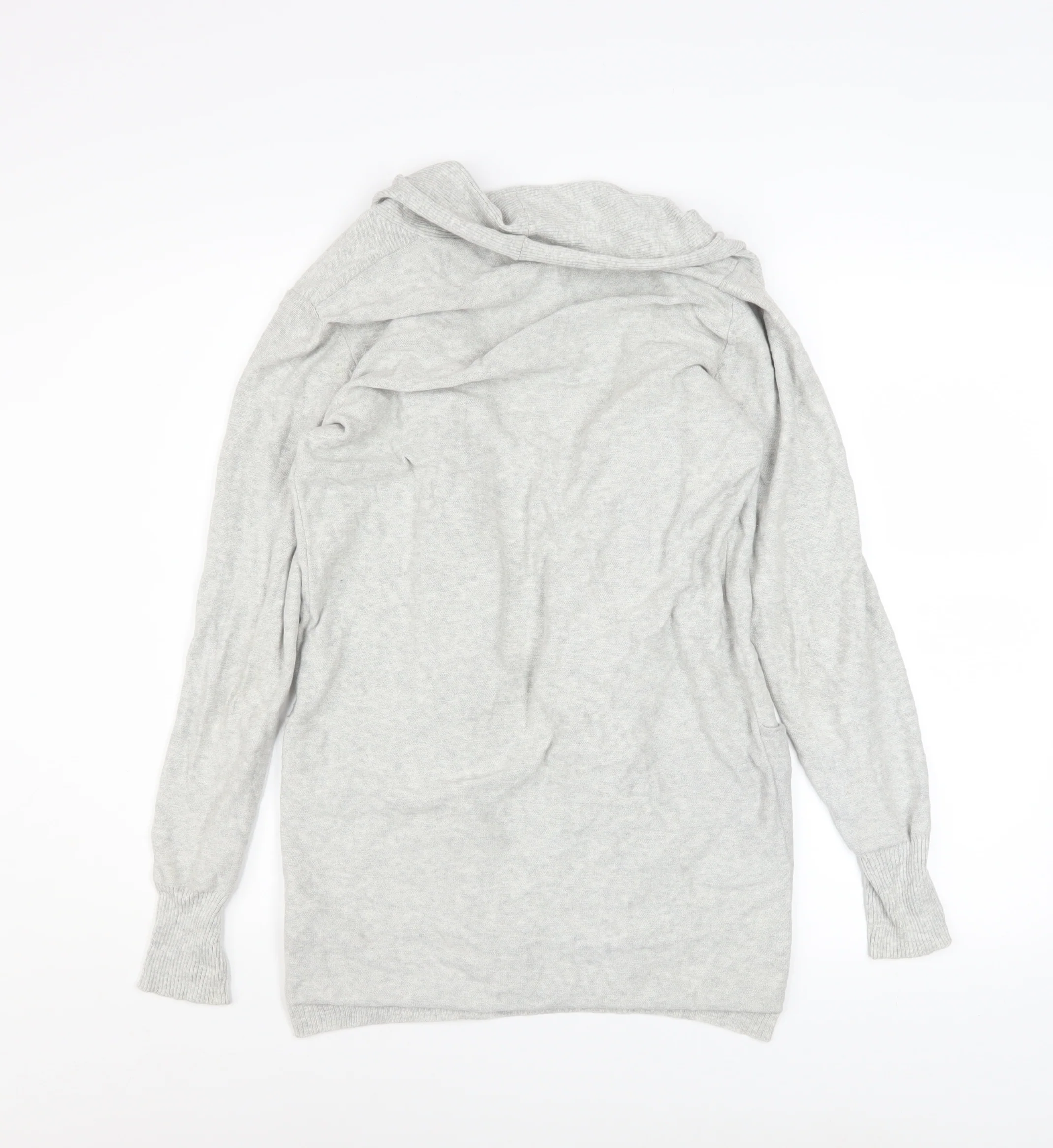 Topman Men Grey XS Cotton Knit Open Cardigan Jumper - Image 3