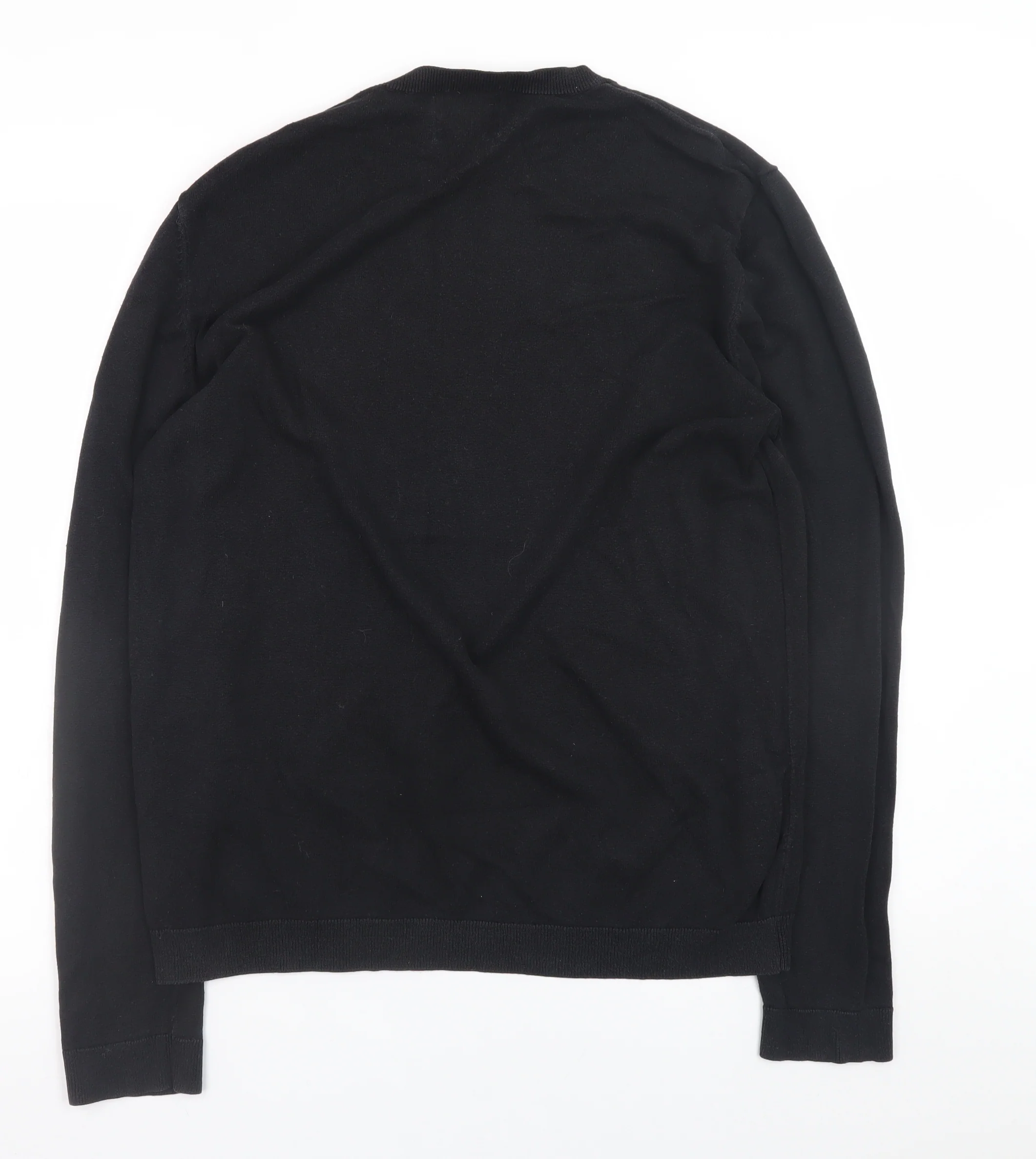 Topman Men’s Black Cotton Crew Neck Pullover Jumper Size L - Image 3