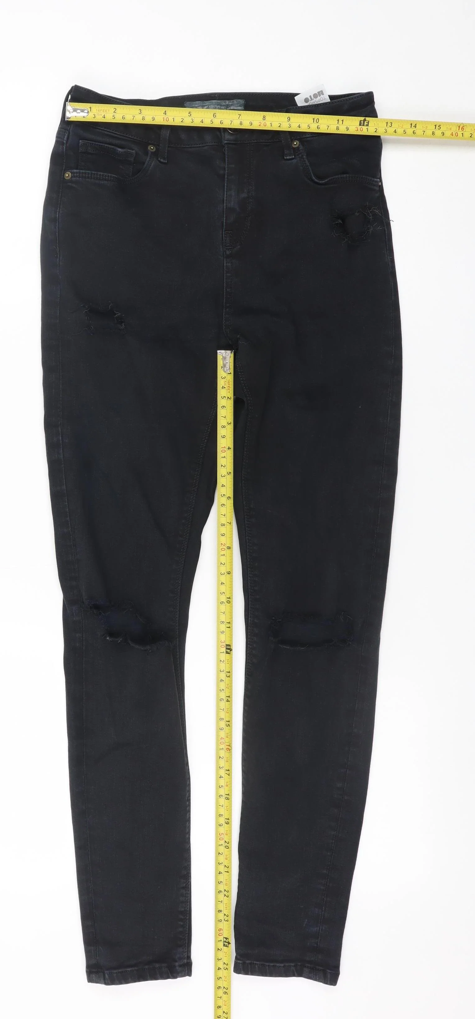Topshop Moto Women's Black Skinny Distressed Jeans W28 L32 - Image 2