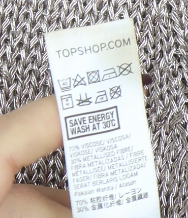 Topshop Petite Women’s Silver Knit V-Neck Cropped Blouse Size 8 - Image 5