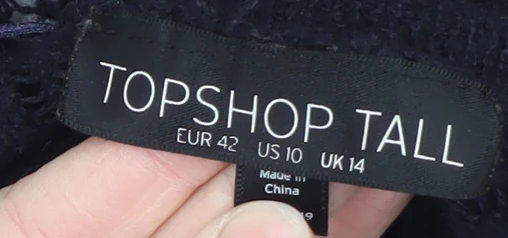 Topshop Tall Women's Black Open Knit Cardigan UK 14 - Image 4