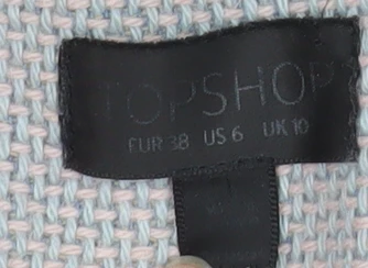 Topshop Women’s Grey Wool Blend Long Overcoat UK 10 - Image 4