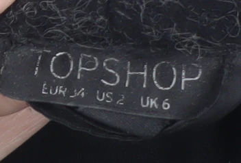 Topshop Women’s Multicoloured Wool Blend Plaid Mid-Length Coat UK 6 - Image 4