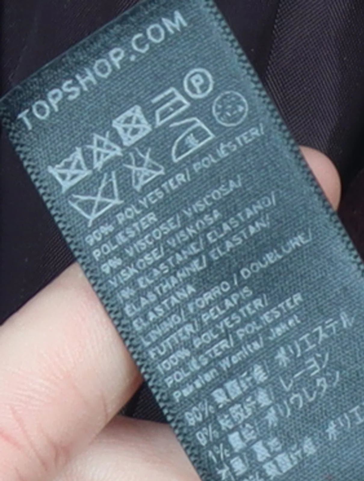 Topshop Women Tall Brown Wool Look Mid-Length Overcoat UK 10 - Image 5
