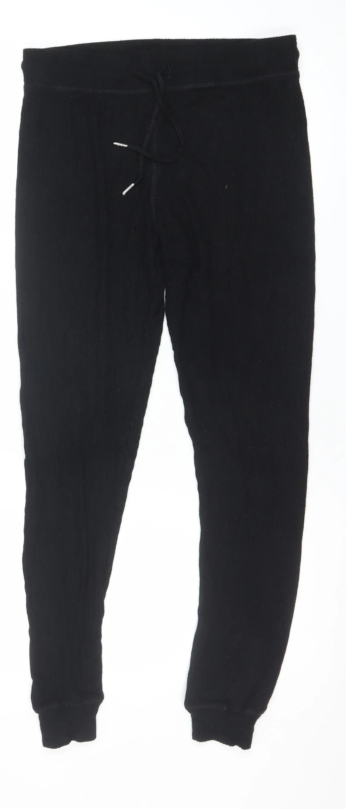 Topshop Women's Black Ribbed Stretch Jogger Size 12