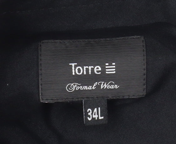 Torre Formal Wear Men's Grey 34L Pleated Dress Trousers - Image 4