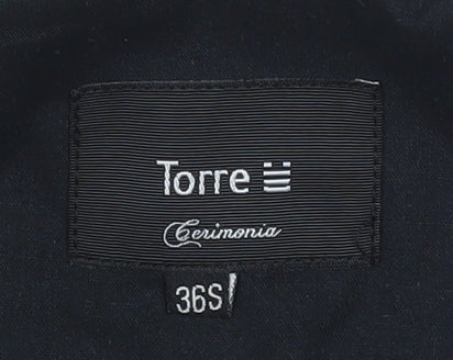Torre Men’s Grey 36S Pleated Formal Dress Pants Wool Blend - Image 5