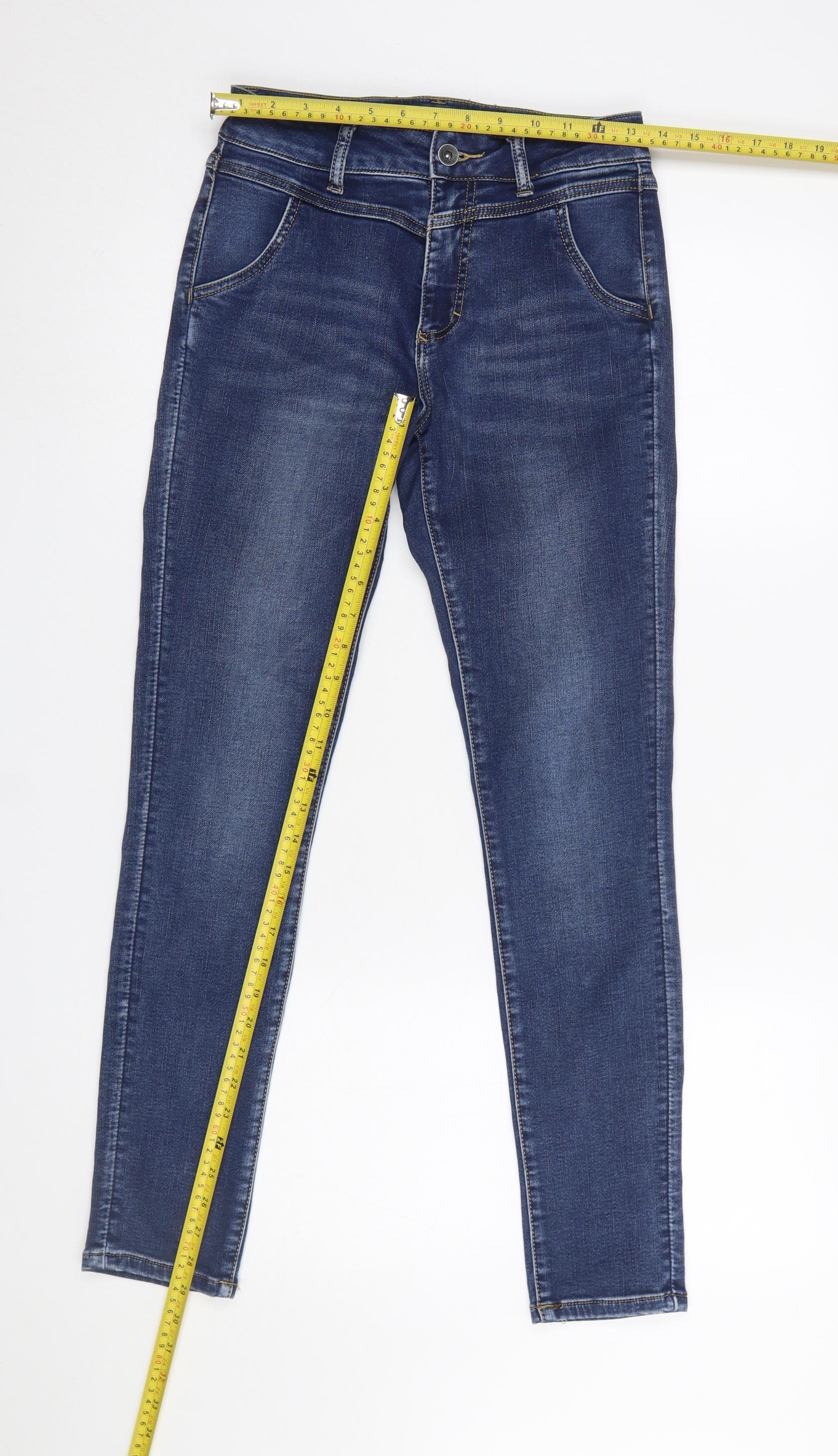 Toxik3 Womens Blue Skinny Jeans XS Slim Fit Stretch Denim - Image 2
