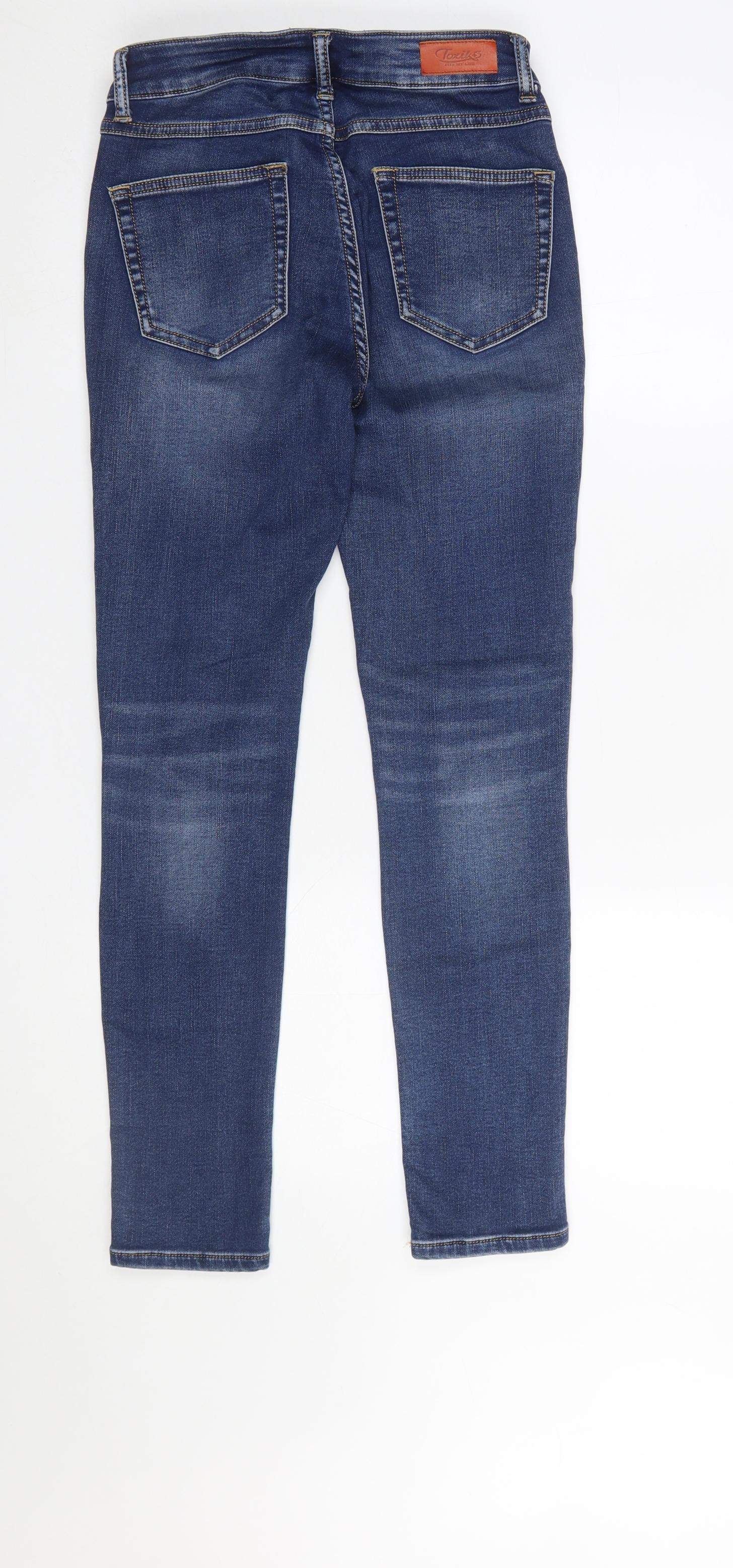 Toxik3 Womens Blue Skinny Jeans XS Slim Fit Stretch Denim - Image 3