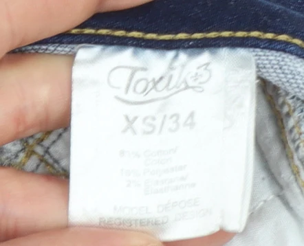 Toxik3 Womens Blue Skinny Jeans XS Slim Fit Stretch Denim - Image 5