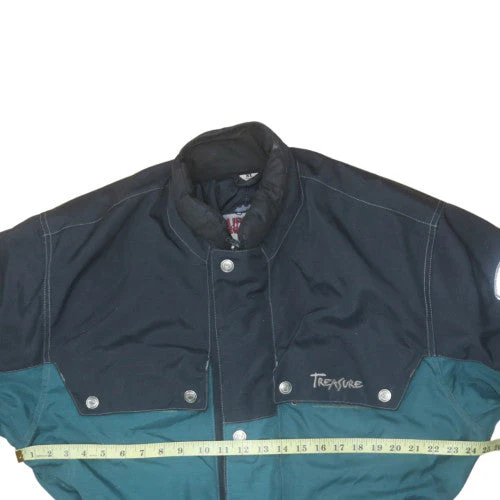 Treasure Men's XL Green Motorcycle Jacket Belted Outdoor Windproof - Image 2