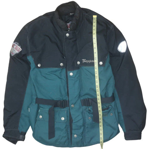 Treasure Men's XL Green Motorcycle Jacket Belted Outdoor Windproof - Image 3