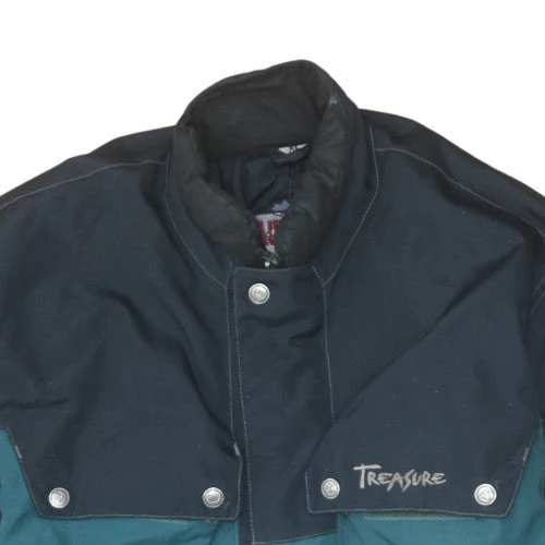 Treasure Men's XL Green Motorcycle Jacket Belted Outdoor Windproof - Image 5