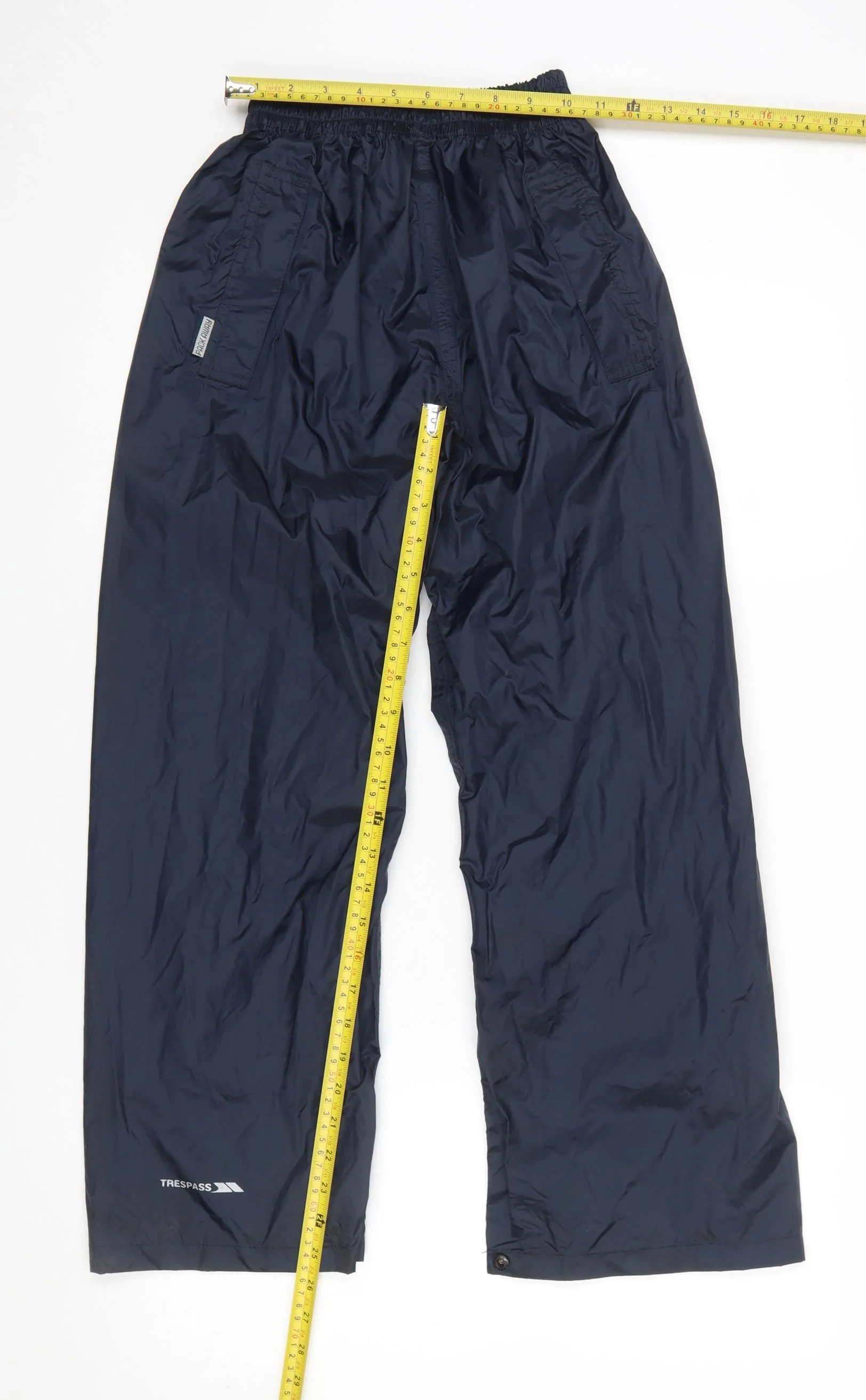 Trespass Boys Blue 9-10 Years Waterproof Windproof Rain Trousers - Image 2